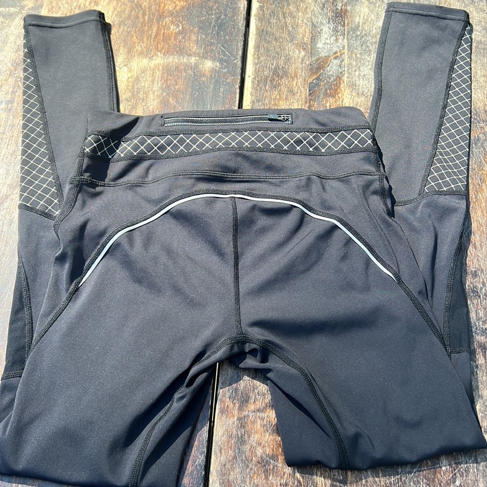 Athleta Mile Active compression running tights mesh inserts reflective size XS - Picture 1 of 8